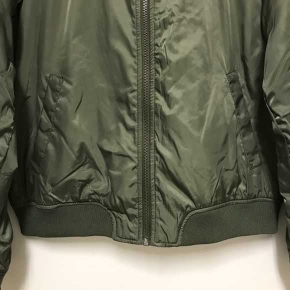 Green Bomber Jacket Junoir XL nwt green jacket Woman’s green jacket - Picture 2 of 8